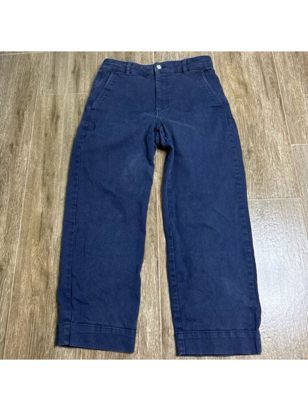 Everlane Utility Barrel Pants Navy Organic Cotton Womens 6R